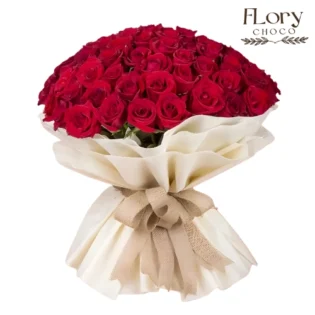 Birthday Bliss Bouquet with luxury red roses, perfect birthday flowers gift with fast online flower delivery in Qatar