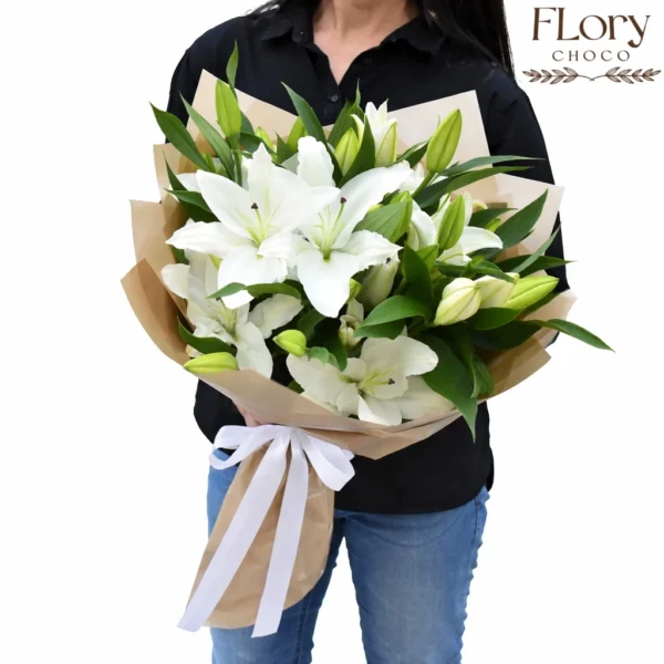 Everlasting Grace Bouquet, elegant floral gift with online flower delivery in Qatar