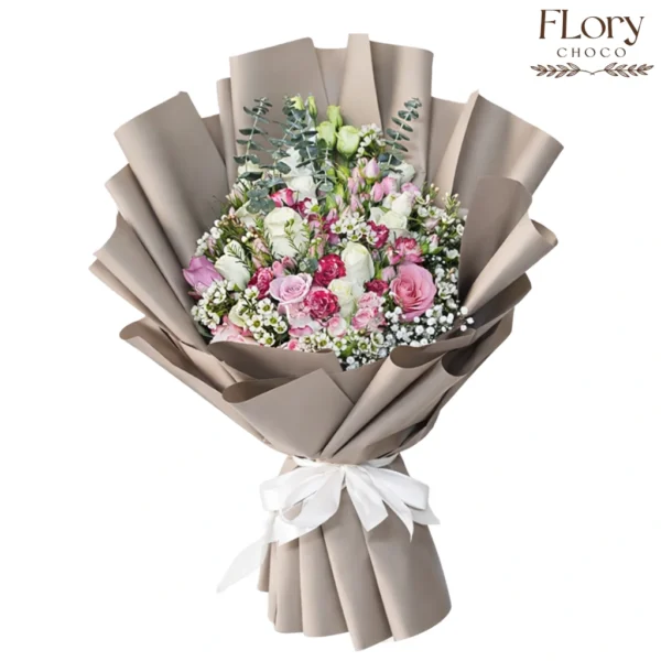 Buy Azorin Bouquet online in Qatar, elegant mixed flowers bouquet for birthdays and special moments