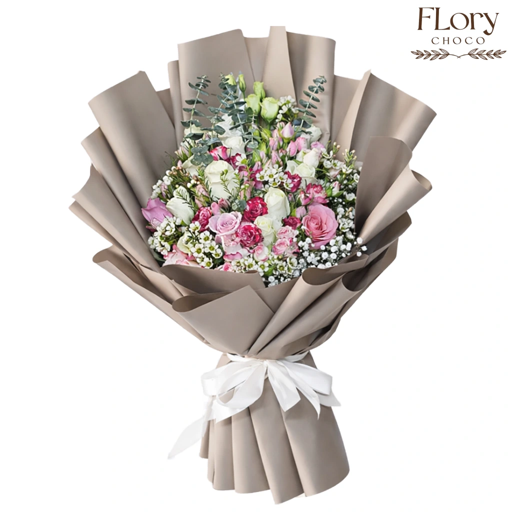 Buy Azorin Bouquet online in Qatar, elegant mixed flowers bouquet for birthdays and special moments