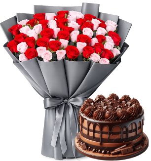 Flowers With Cake