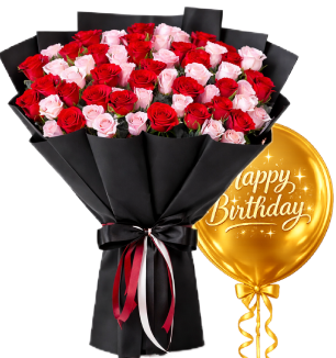 Flowers With Balloons