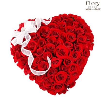 Heart of Majesty red roses heart arrangement for love and anniversaries with same-day delivery in Qatar