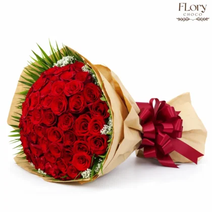Royal Red Bloom 100 red roses bouquet for love and anniversaries with same-day delivery in Qatar